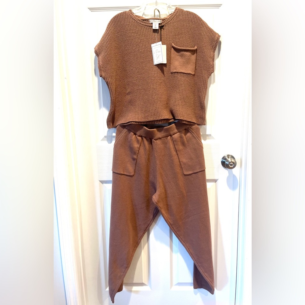 Sincerely Jules Chocolate Brown Knit Two-Piece Set